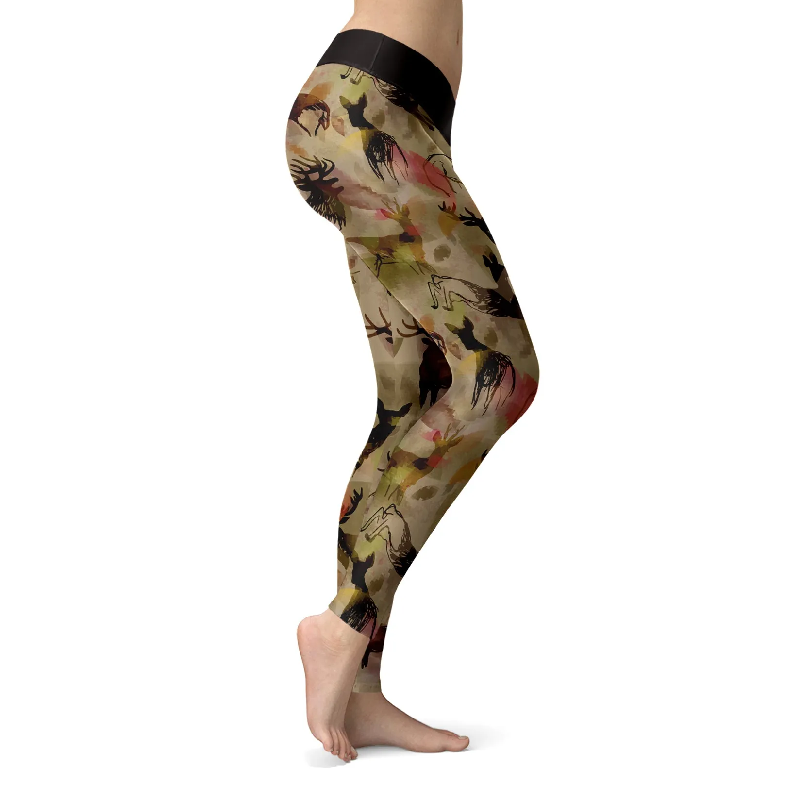 Abstract Deer Leggings