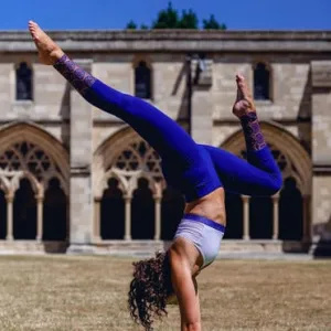Adorned Ankle Leggings Blue