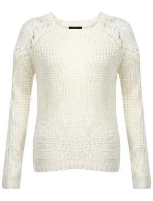 Amara Leya Lacey white jumper