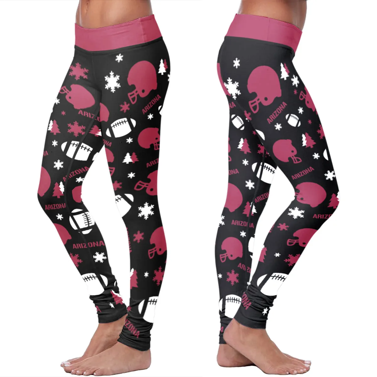 Arizona Ugly Christmas Random Football Leggings