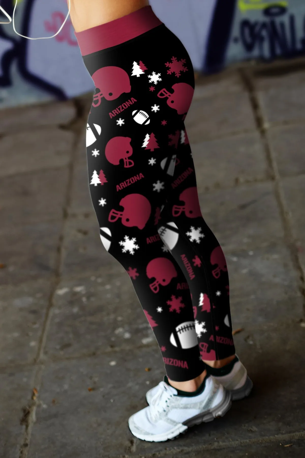 Arizona Ugly Christmas Random Football Leggings
