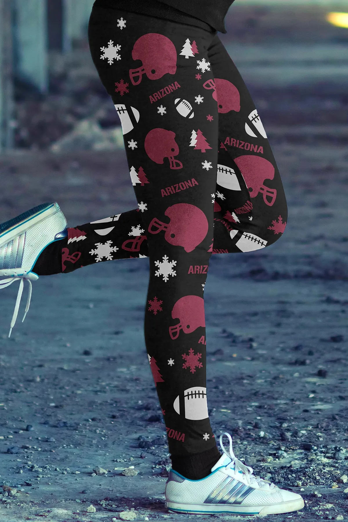 Arizona Ugly Christmas Random Football Leggings