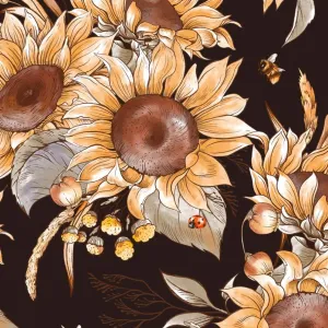 Beautiful Sketched Sunflowers Super SOFT Leggings OS TC Plus Fall Autumn Pumpkin Halloween Holiday rts