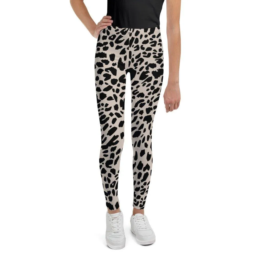 Black Animal Print Youth Leggings