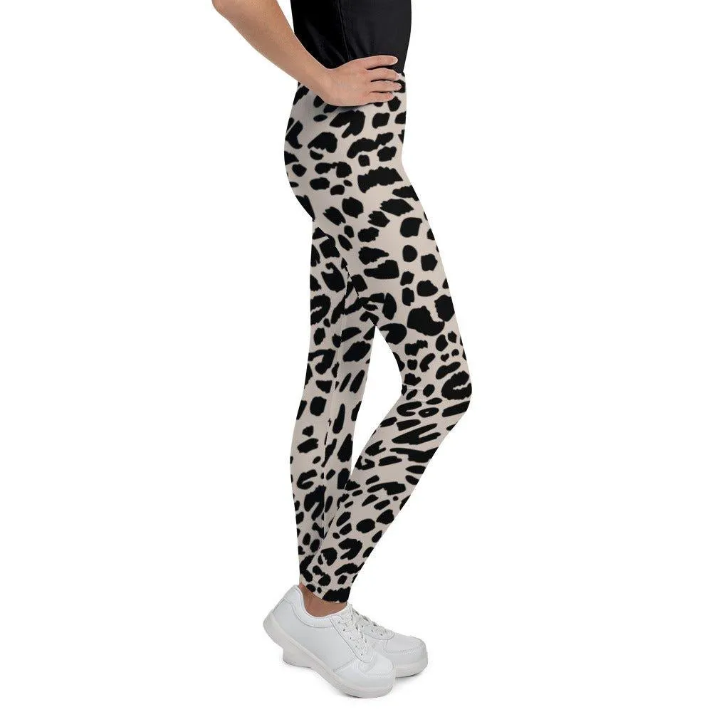 Black Animal Print Youth Leggings