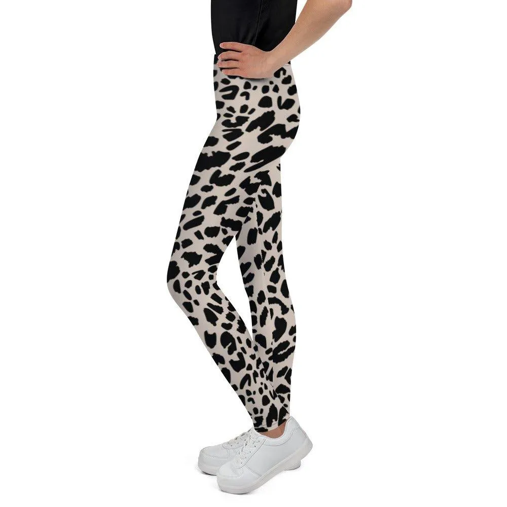 Black Animal Print Youth Leggings
