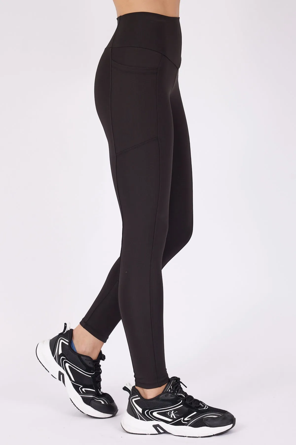 BLACK SIDE POCKET RELAX TIGHTS