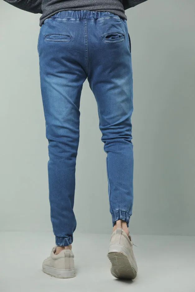 BLUE DENIM JOGGERS