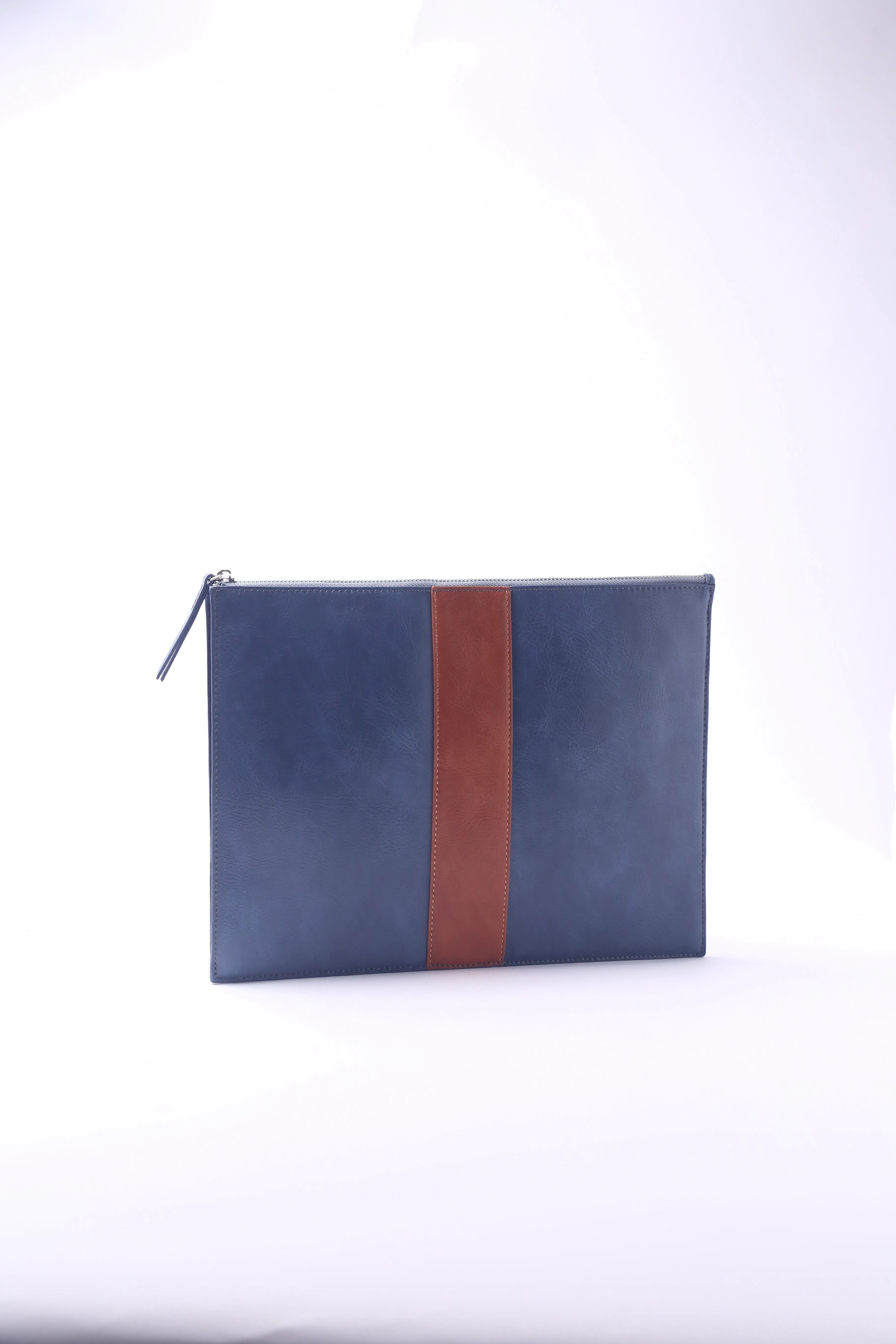 Blue PU Vegan Materials Large Clutch Wallet Unisex