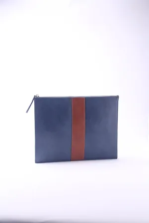 Blue PU Vegan Materials Large Clutch Wallet Unisex