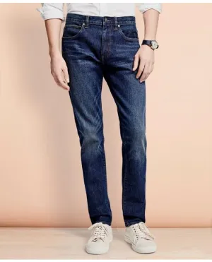 Brooks Brothers Men's 116 Slim Jeans Medium Wash