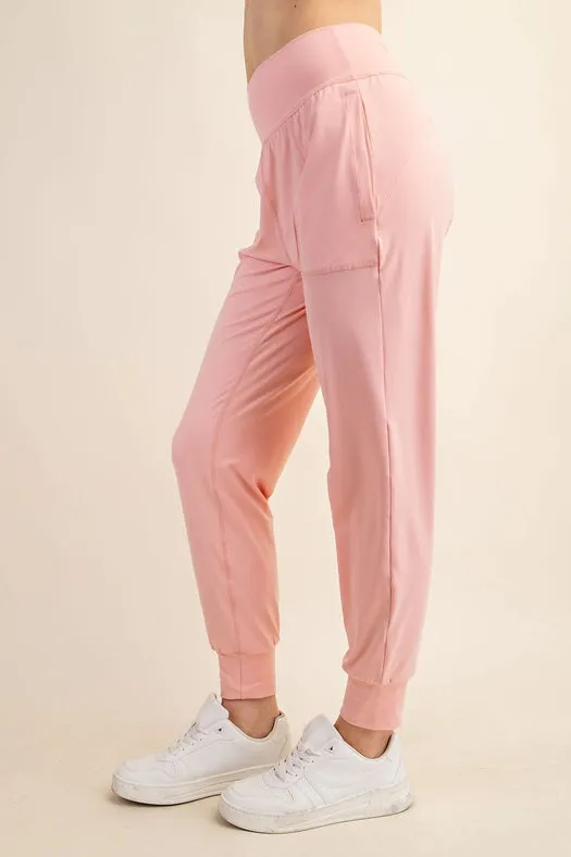 Butter Soft Joggers with Pockets Flash Pink