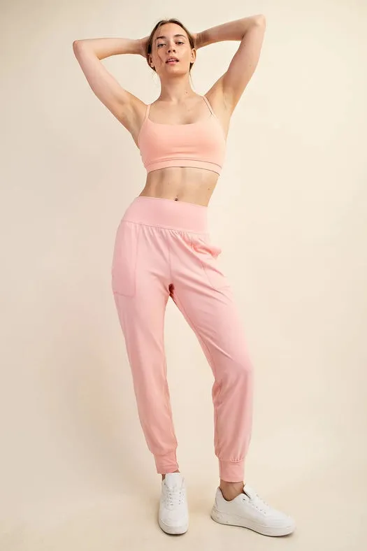 Butter Soft Joggers with Pockets Flash Pink