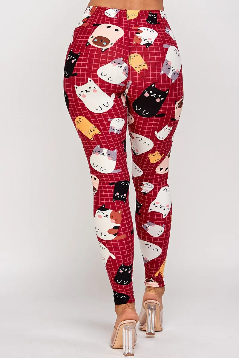 Cats Print Leggings