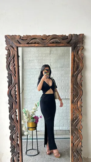 Classy black dress 32-36 bust/l:50