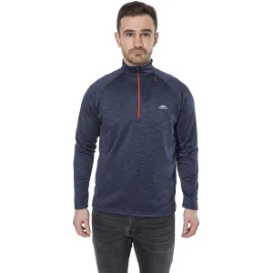 Collins Mens Half Zip Fleece Jumper in Navy Marl