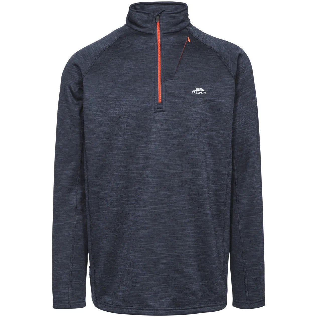 Collins Mens Half Zip Fleece Jumper in Navy Marl