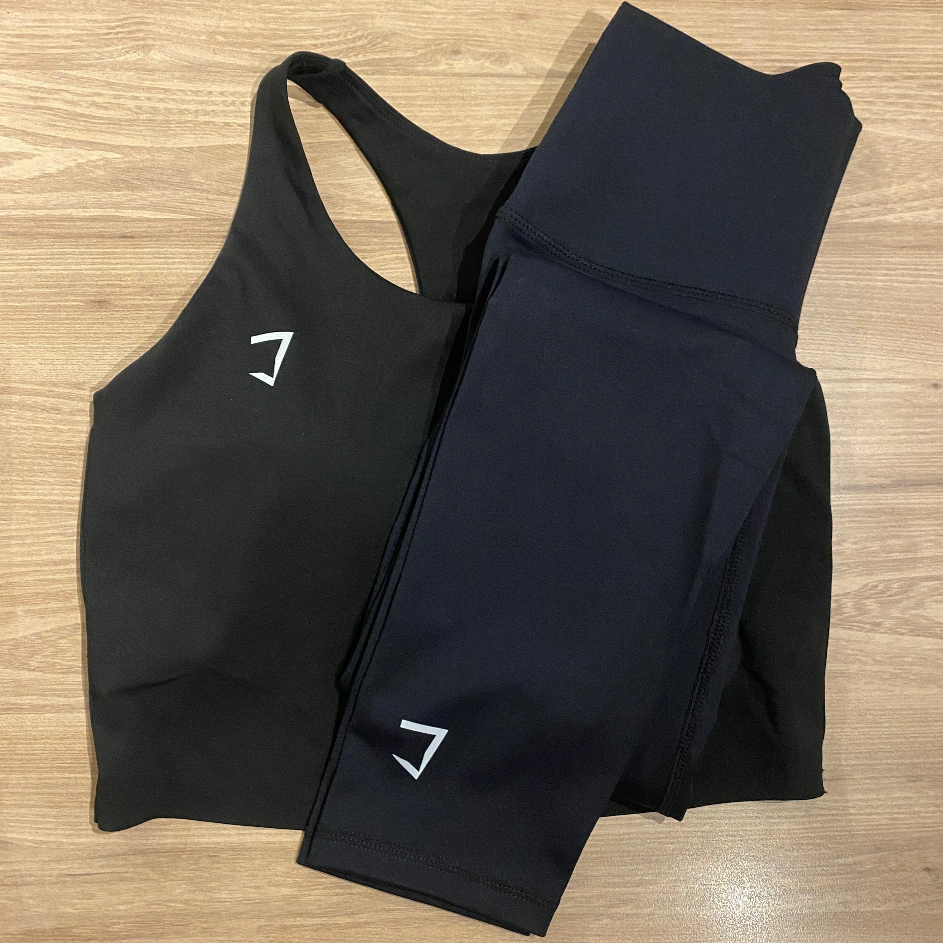 Curves built in padding racerback leggings set