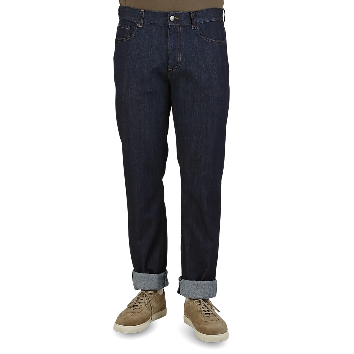 Dark Indigo Cotton Stretch Jeans