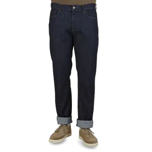 Dark Indigo Cotton Stretch Jeans