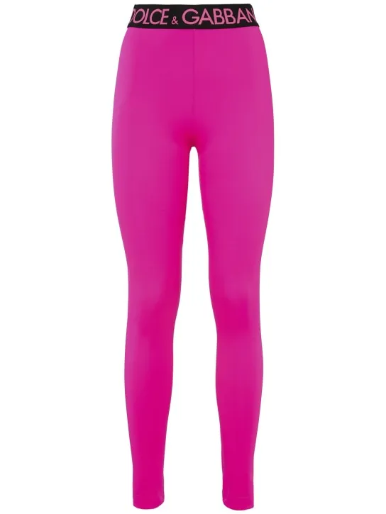 Dolce&amp;Gabbana   Logo stretch jersey leggings 