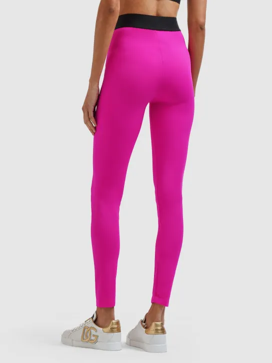 Dolce&amp;Gabbana   Logo stretch jersey leggings 