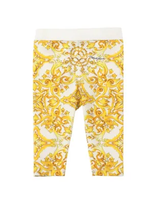 Dolce&amp;Gabbana   Maiolica print cotton jersey leggings 