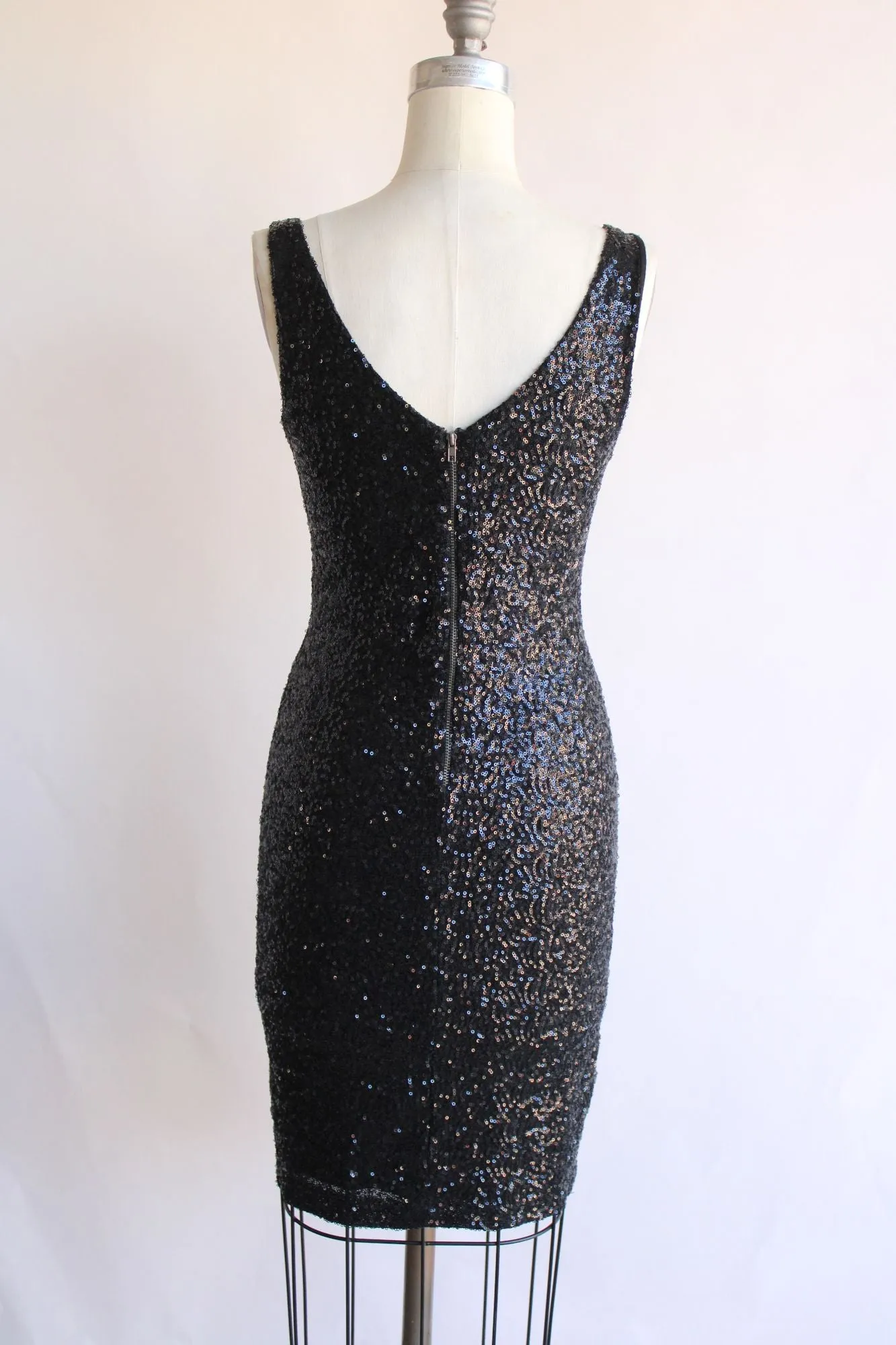 Eight Sixty Womens Dress, Black Sequins, Size Medium, Body Con