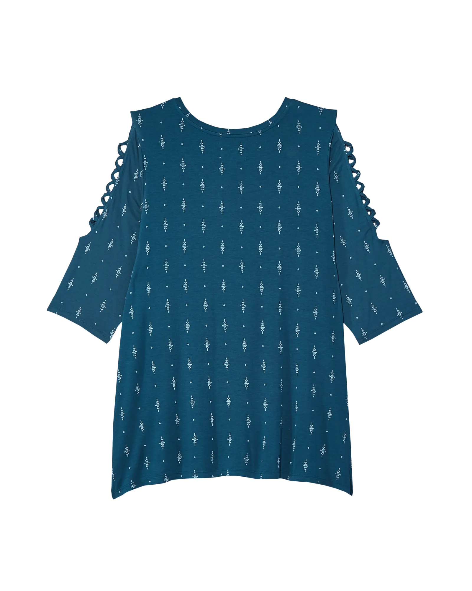 Eloise Tunic with Lace Up Sleeves | Navy / Ivory