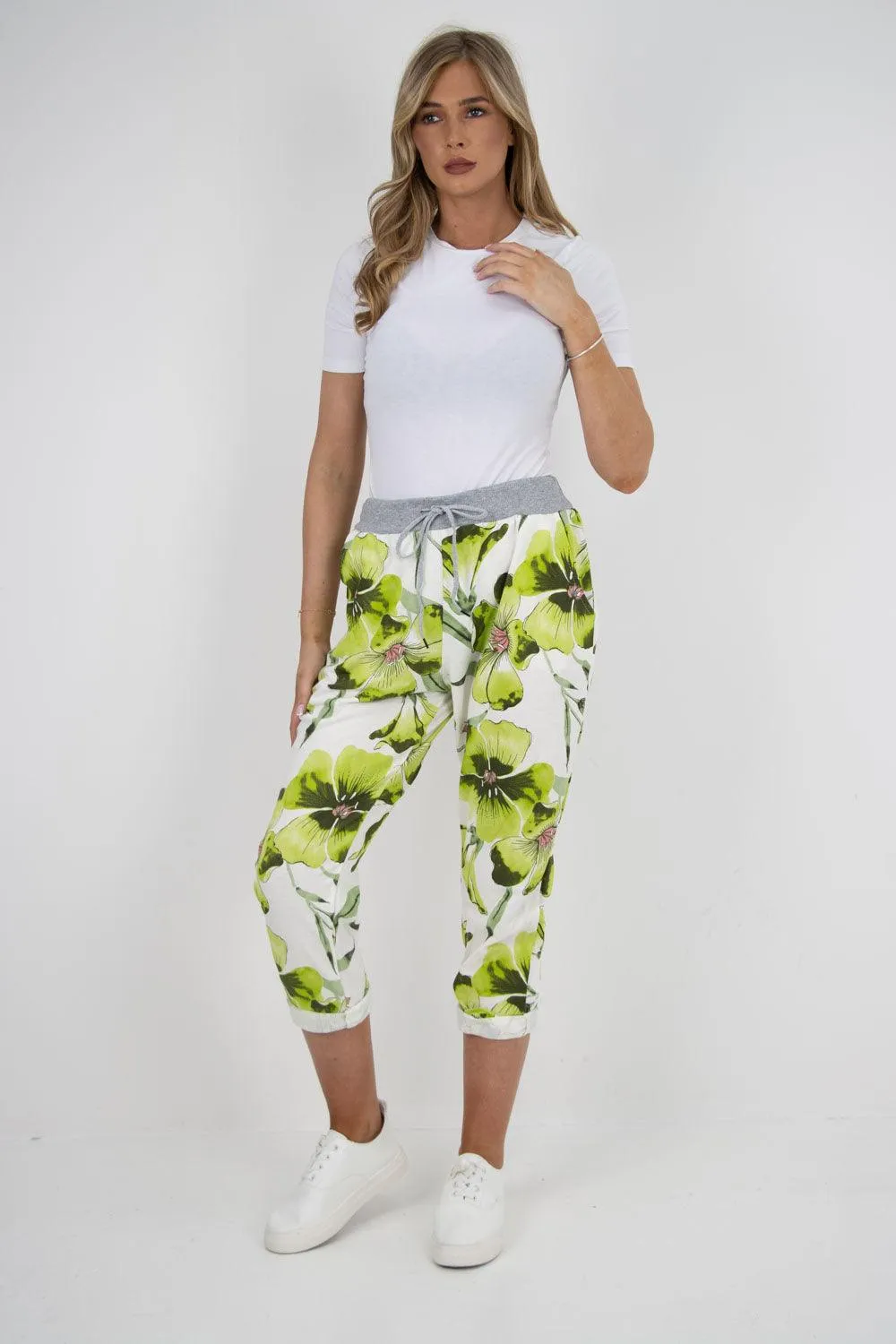 Floral Print Joggers Pants