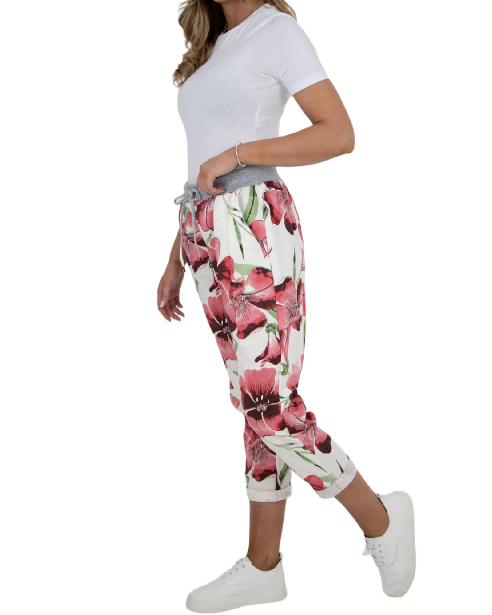 Floral Print Joggers Pants
