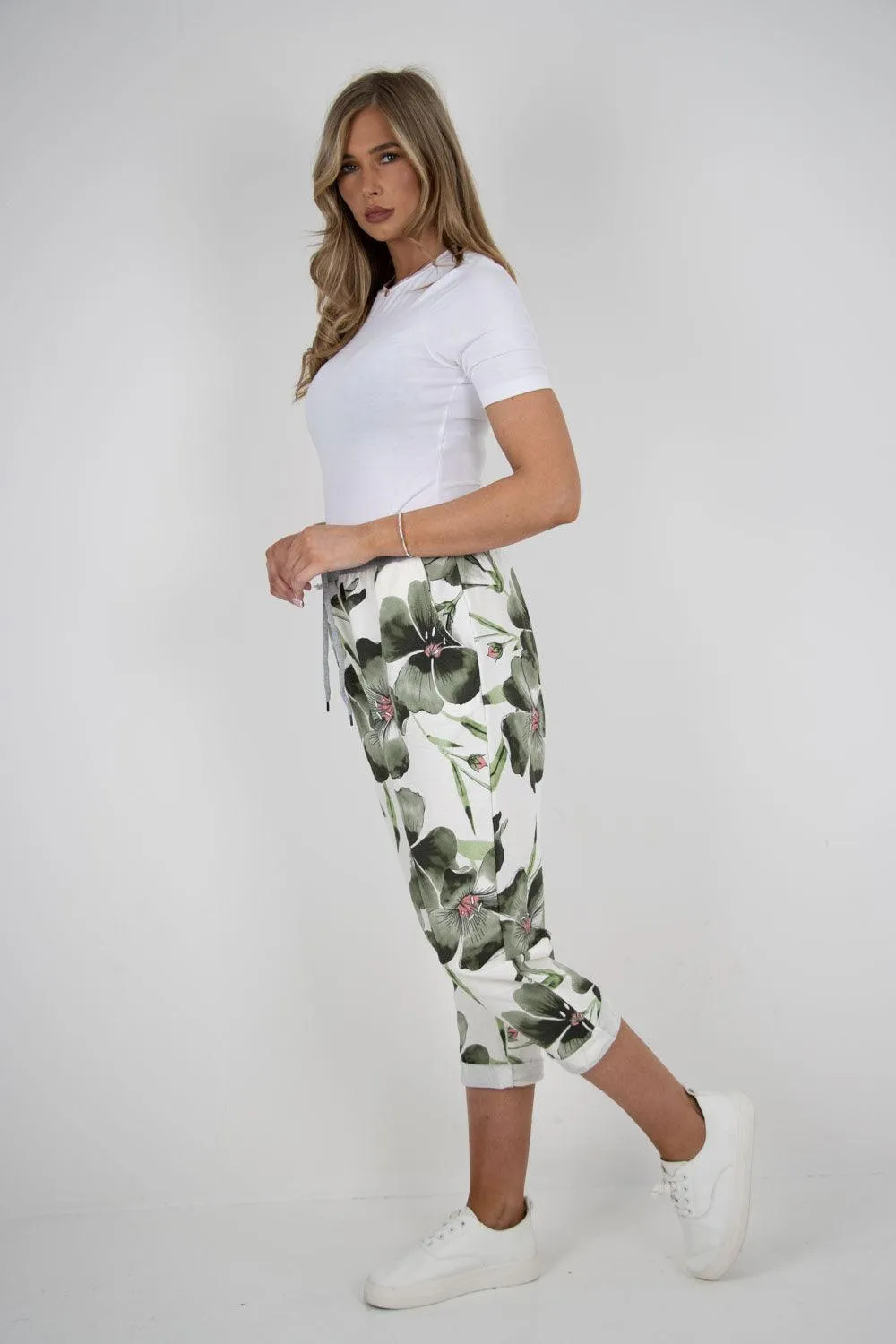Floral Print Joggers Pants
