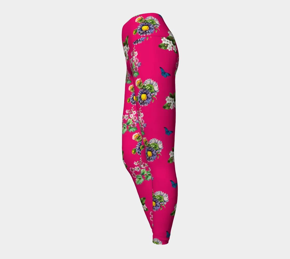 Floral print yoga leggings
