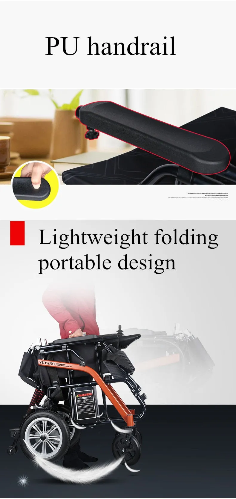 foldable lightweight electric wheelchair