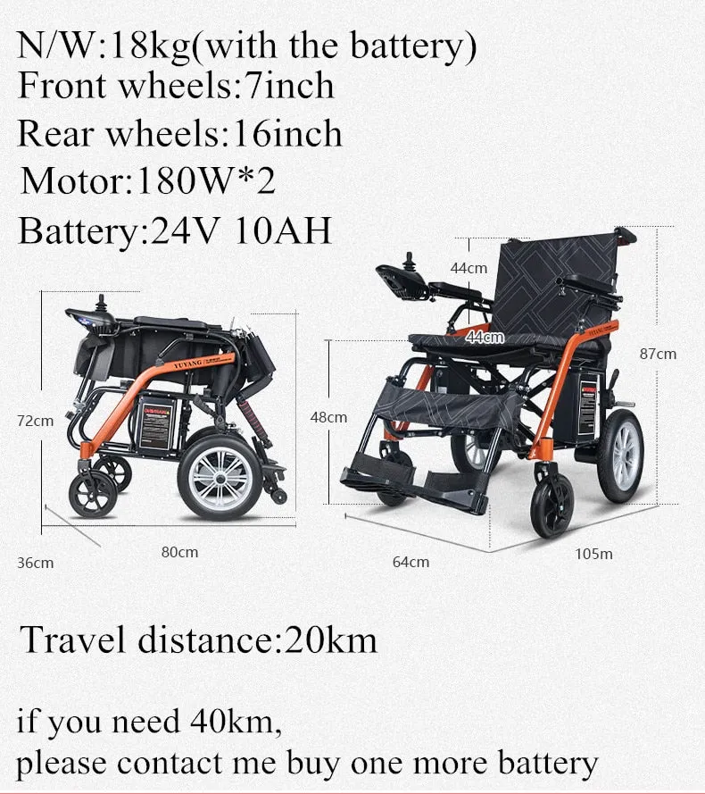 foldable lightweight electric wheelchair