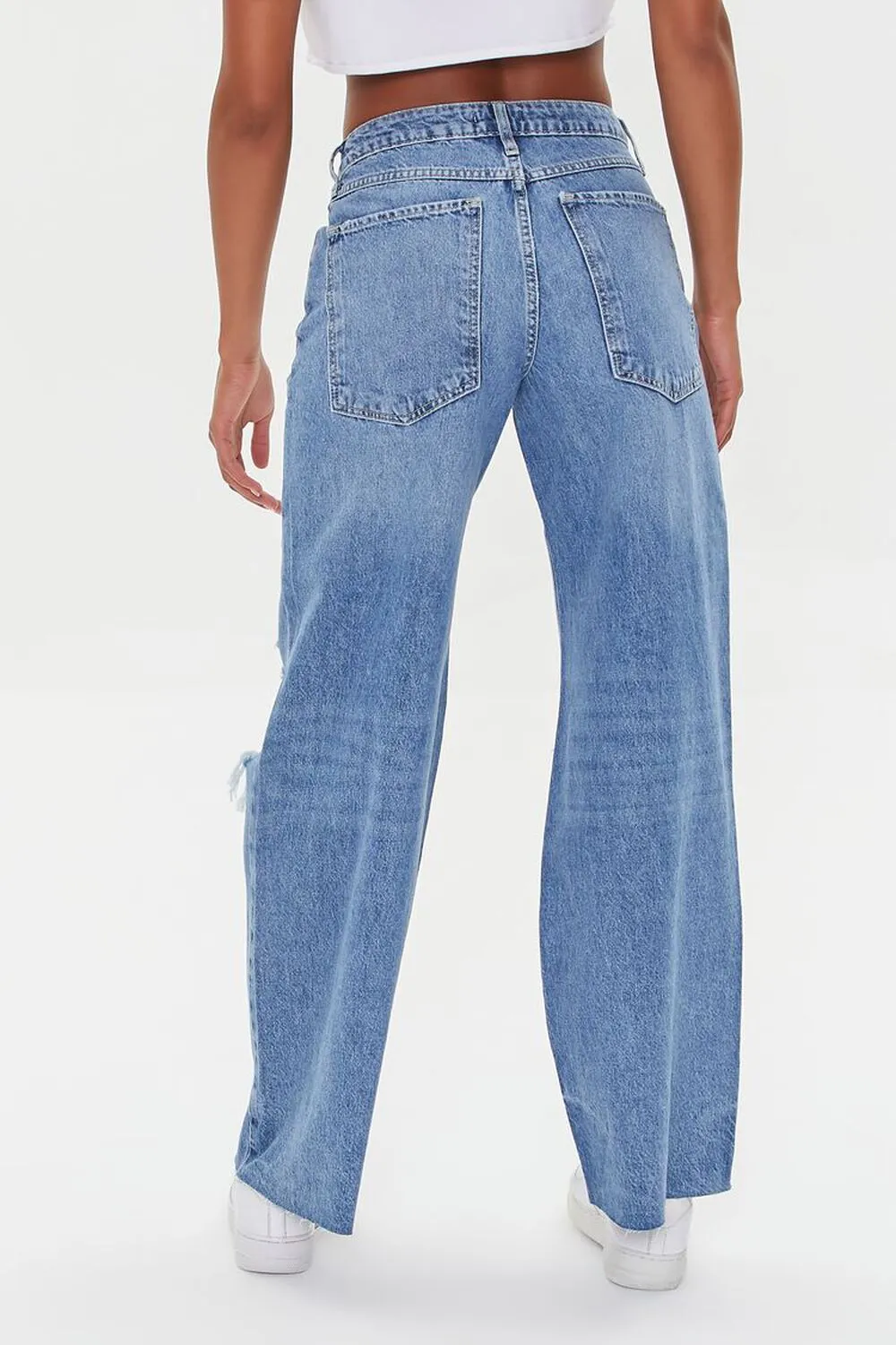 Forever 21 Wide Washed Jeans, Denim