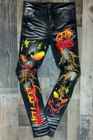 GFTD- hell sent blk denim jeans