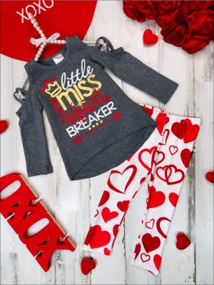 Girls "Little Miss Heart Breaker" Top & Leggings