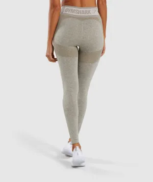 Gymshark Flex High Waisted Leggings - Washed Khaki Marl/Blush Nude