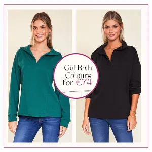 Hailey Jumper (Green & Black)