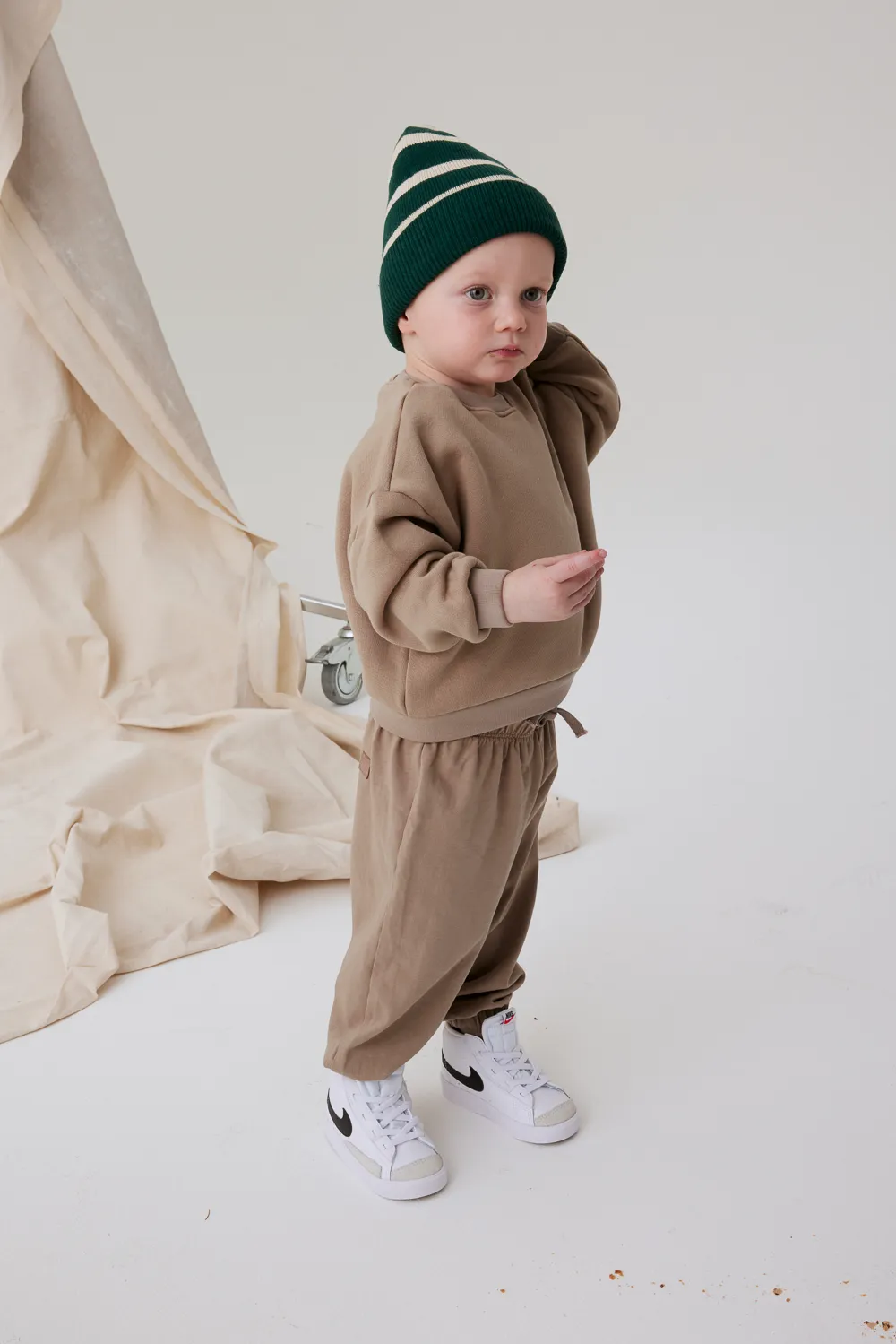 HEAVY COTTON KIDS COTTON JOGGER - MAPLE
