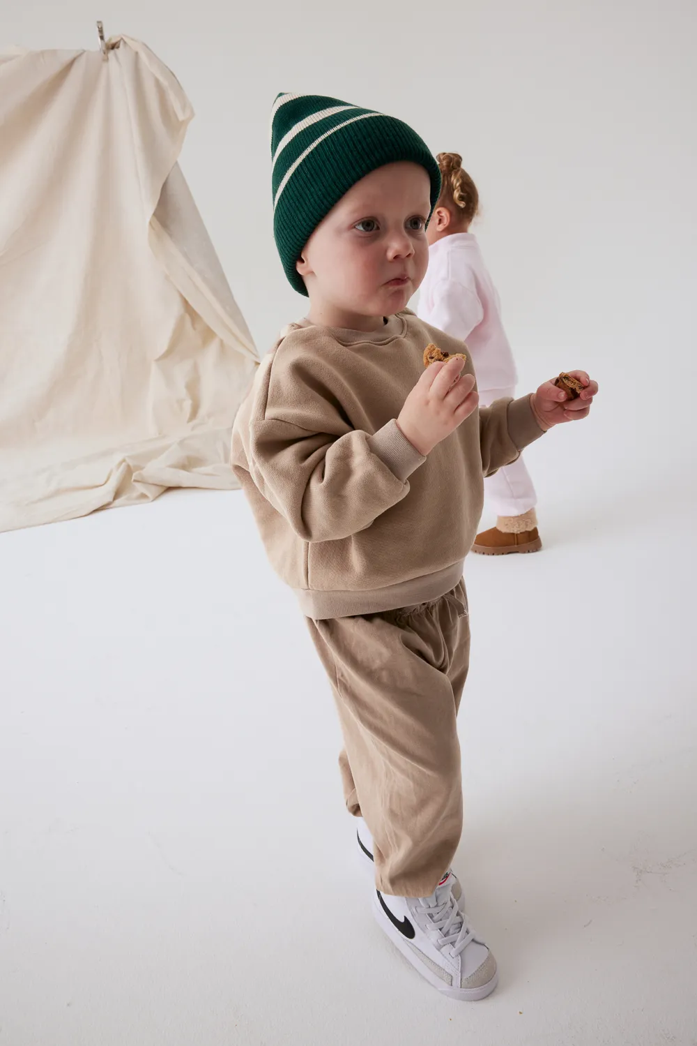 HEAVY COTTON KIDS COTTON JOGGER - MAPLE