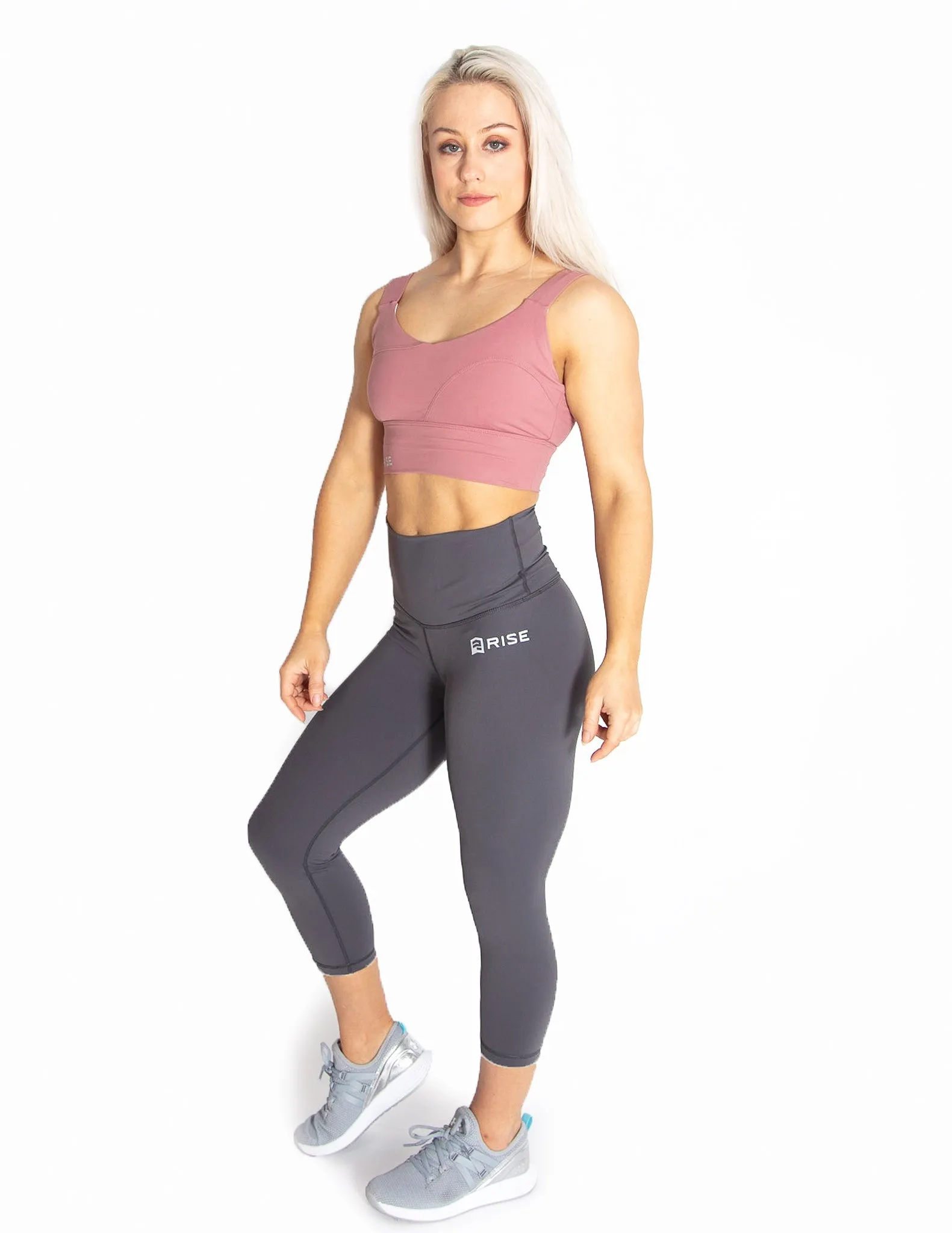 HIGH RISE CAPRI LEGGINGS - GREY