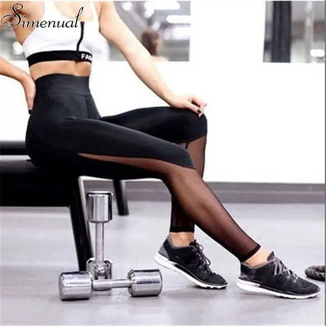 High waist mesh leggings athleisure 2018 sporty style fitness women slim legging harajuku summer black sexy leggins push up sale