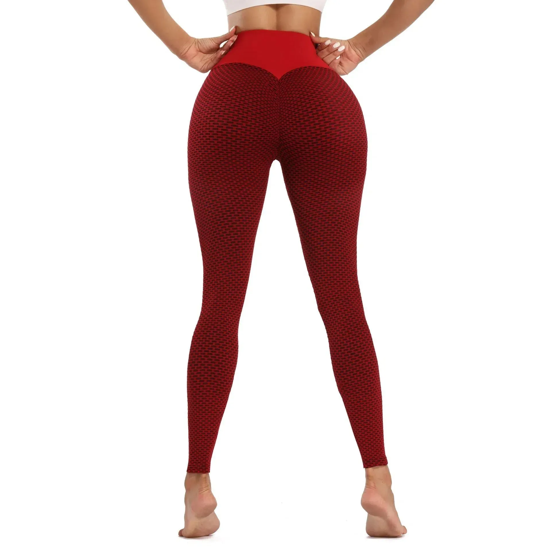 High Waist Seamless Booty Lift Leggings - Colorful Mesh Yoga & Fitness Pants for Women