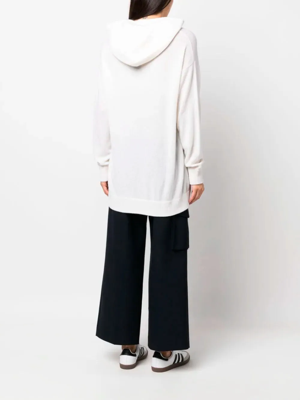 Hooded jumper in cashmere
