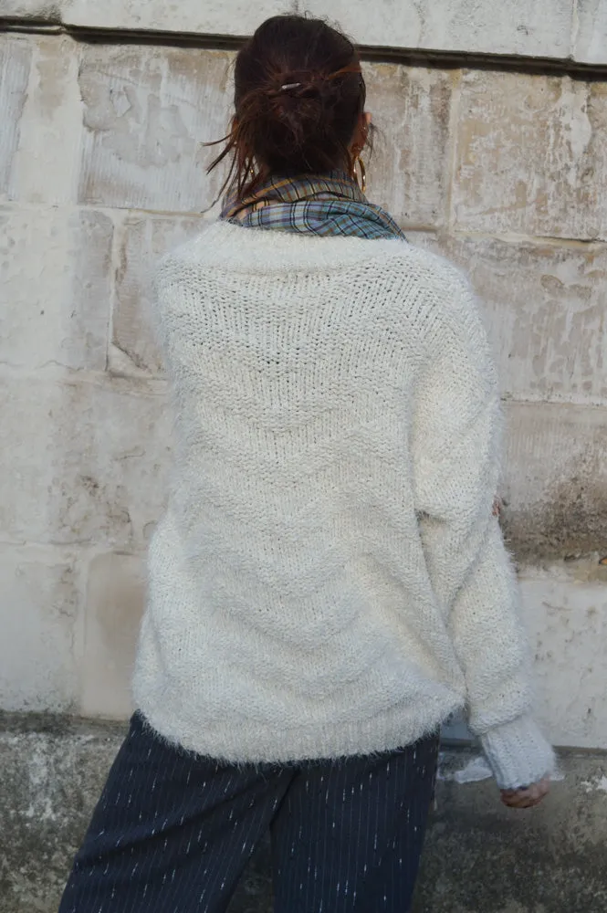 ICHI Adeline Birch Sweater