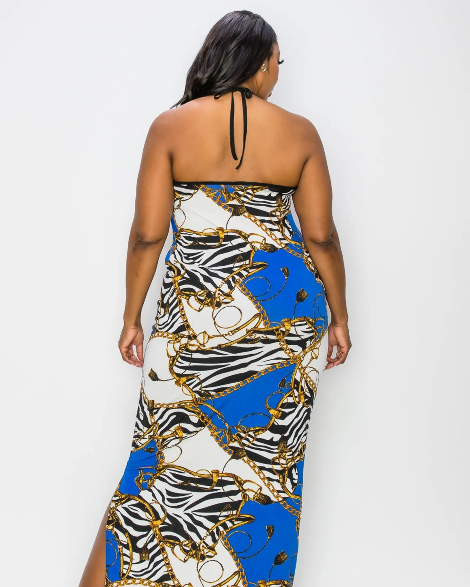 Imani Halter Neck Maxi Dress | Royal