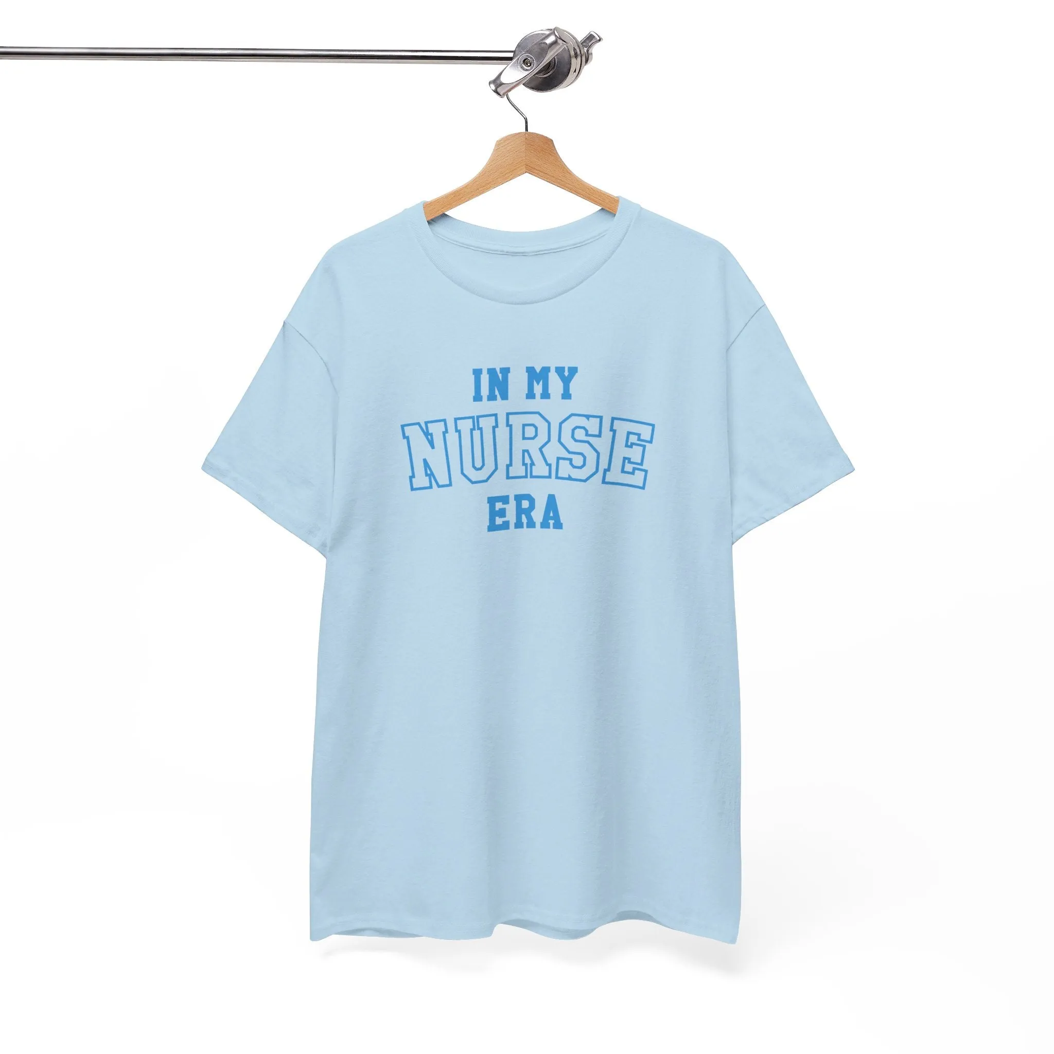 In My Nurse Era Two-Tone College Block Unisex Heavy Cotton Tee