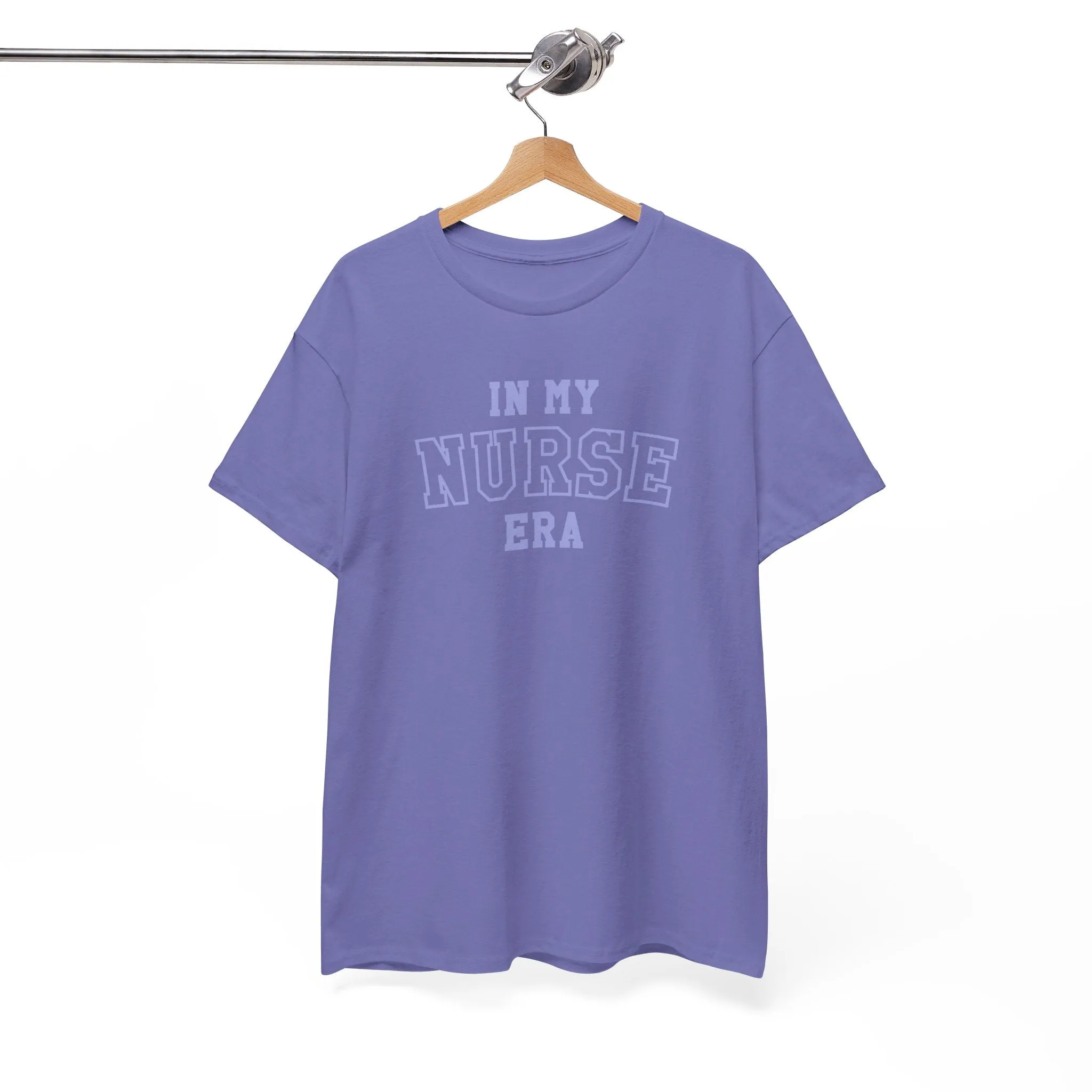 In My Nurse Era Two-Tone College Block Unisex Heavy Cotton Tee